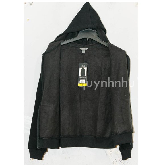 NWT Eddie Bauer Women's Supersoft Full Zip Hoodie Jacket in BLACK - Picture 5 of 8